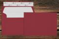 [16409372] Briefhüllen mit Seidenfutter B6 125x176 mm Haftklebend Rosso gerippt 100 g/qm